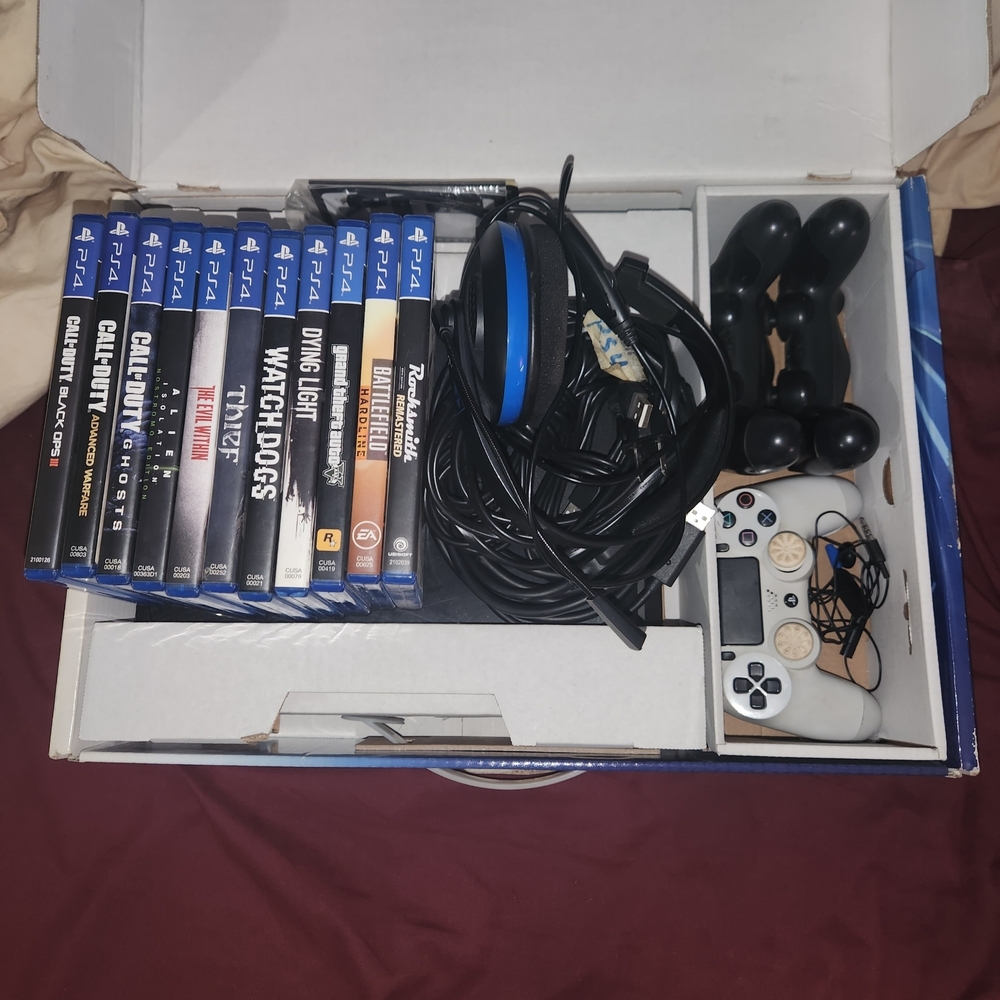 Sony Gaming Set with Black and Blue Headset